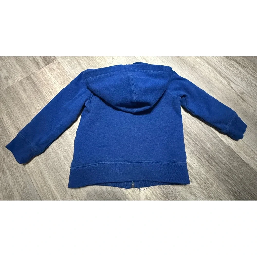 OshKosh B'Gosh Blue Zip Up Hoodie Toddler‎ Size 2T Applique Logo
